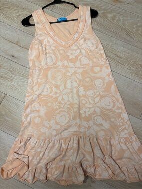 Fresh Produce for Anthropologie Peach Floral Layered V-Neck dress